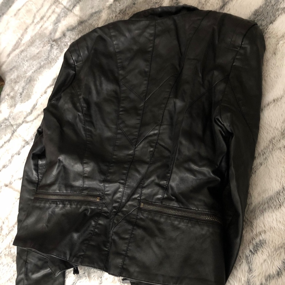 Black leather jacket